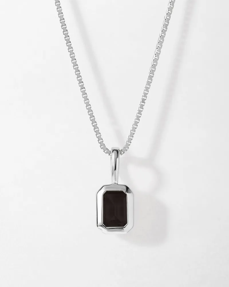 Edge of Ember Birthstones And Zodiac | Birthstone Pendant - Silver