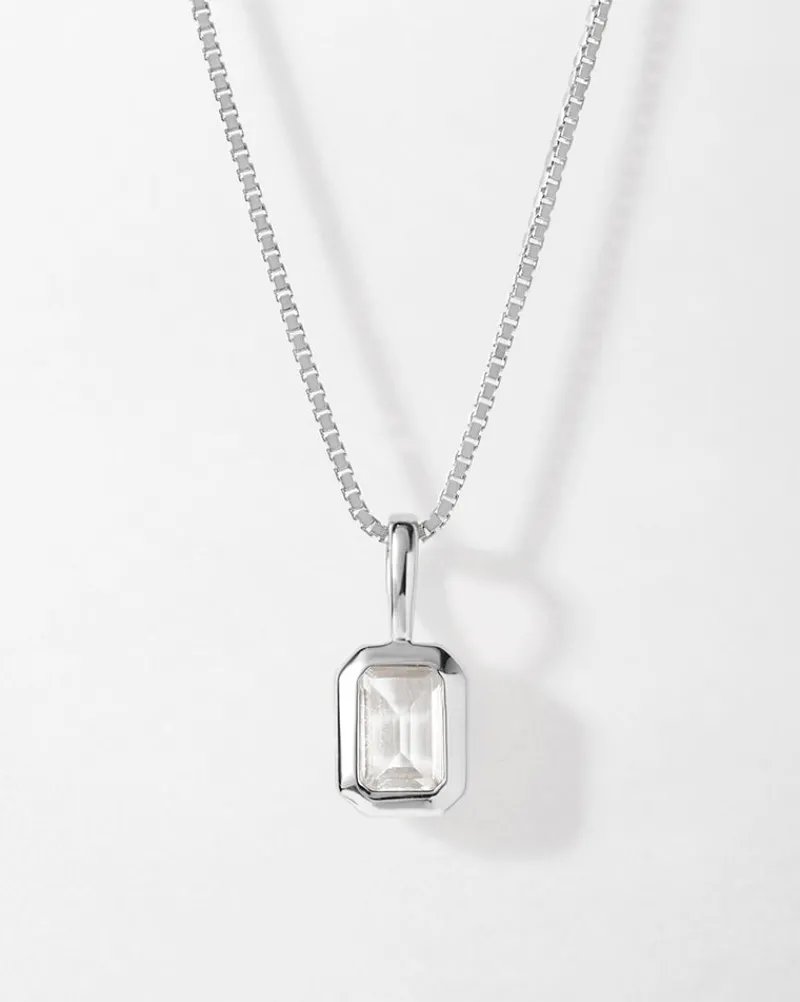 Edge of Ember Birthstones And Zodiac | Birthstone Pendant - Silver