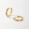 Edge of Ember Huggies | Hoops | Black & White Sapphire Huggie Earrings
