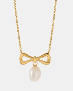 Edge of Ember Drop | Style | Bow Pearl Earrings