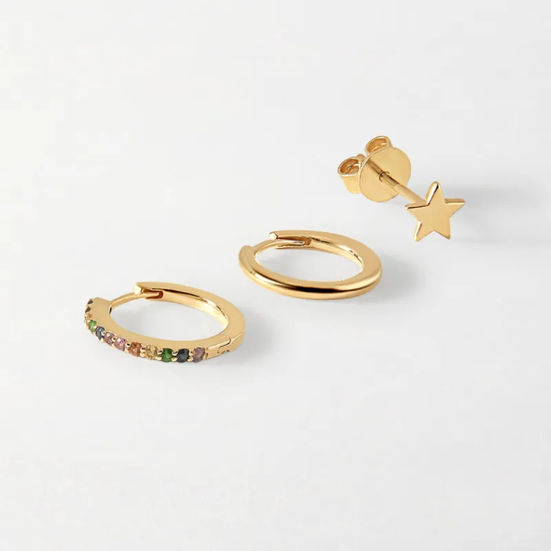 Edge of Ember Huggies | Studs | Classic Opal Diamonds Earrings Set