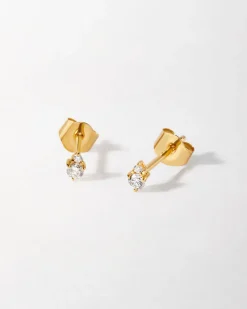 Edge of Ember Studs | Style | Cluster Diamond Stud Earrings - Yellow Gold