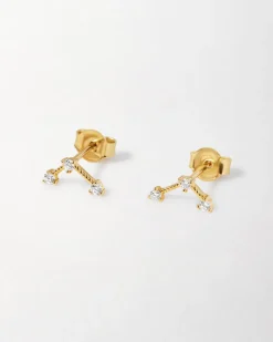 Edge of Ember Solid Gold & Diamonds | Style | Crescent Diamond Necklace - Yellow Gold