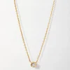 Edge of Ember Solid Gold & Diamonds | Style | Dainty Solitaire Diamond Necklace - Yellow Gold