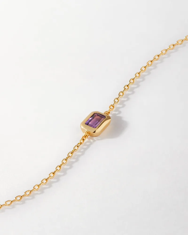 Edge of Ember Birthstones And Zodiac | Style | Deco Amethyst February Birthstone Necklace