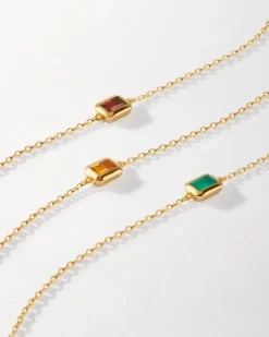 Edge of Ember Style | Birthstones And Zodiac | Deco Ruby July Birthstone Bracelet