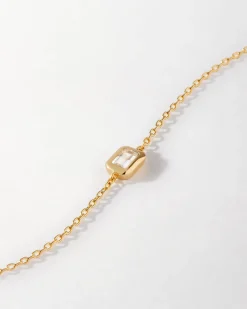 Edge of Ember Birthstones And Zodiac | Style | Deco White Topaz April Birthstone Necklace