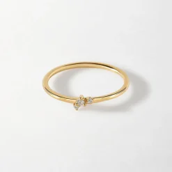 Edge of Ember Dainty | All Rings | Demi Eternity Diamond Ring - Yellow Gold
