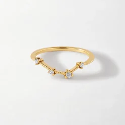 Edge of Ember Dainty | All Rings | Demi Eternity Diamond Ring - Yellow Gold