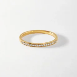 Edge of Ember Dainty | All Rings | Demi Eternity Diamond Ring - Yellow Gold