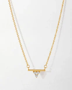 Edge of Ember Solid Gold & Diamonds | Initial | Diamond Initial Necklace