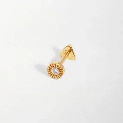 Edge of Ember Piercing | Studs | Evil Eye Emerald Piercing Earring