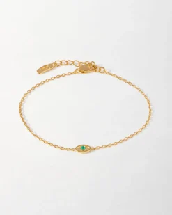Edge of Ember Style | Evil Eye Green Bracelet