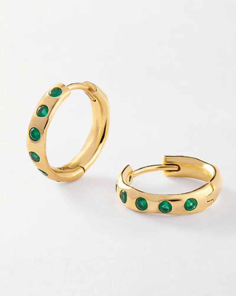 Edge of Ember Hoops | Style | Flare Hoop Earrings - Gold