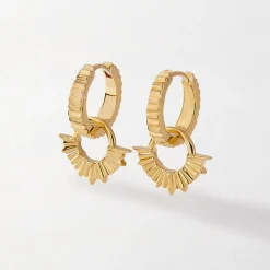 Edge of Ember Hoops | Style | Flare Hoop Earrings - Gold