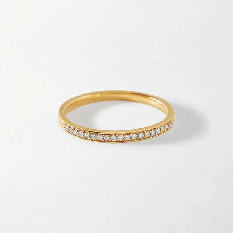 Edge of Ember Dainty | All Rings | Floating Diamond Ring - Yellow Gold