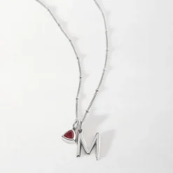 Edge of Ember Birthstones And Zodiac | Style | Garnet January Birthstone Necklace - Silver