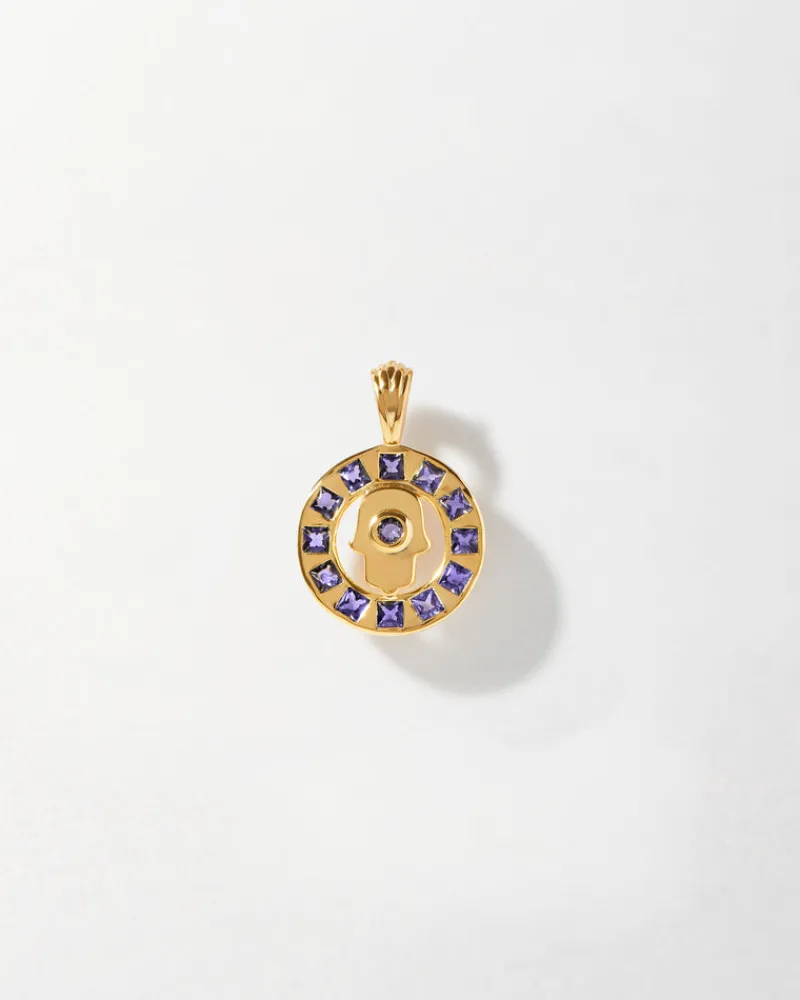 Edge of Ember Style | Hamsa Round Necklace