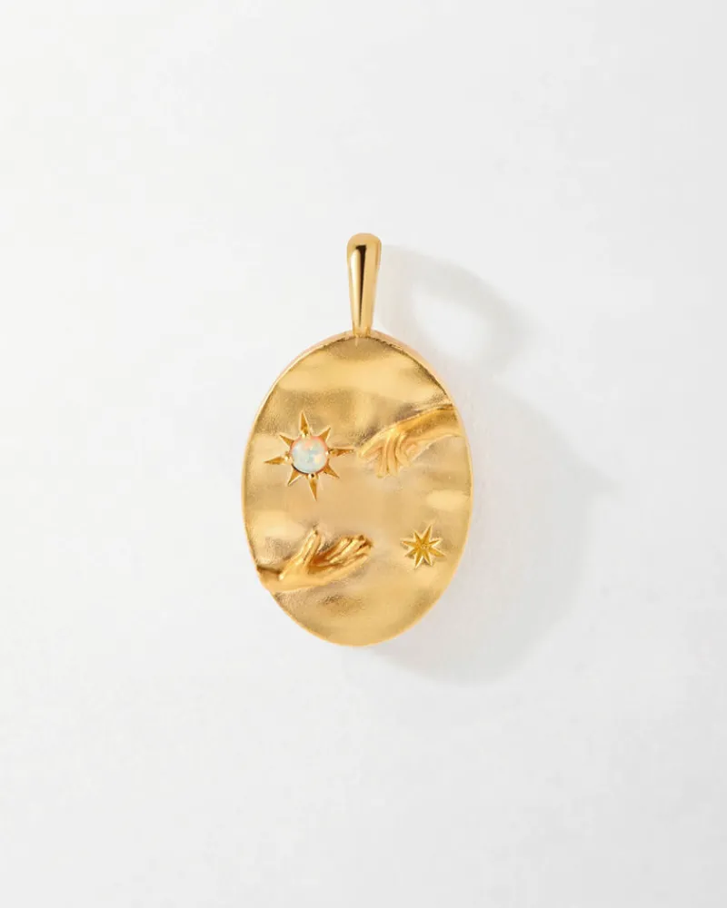 Edge of Ember Engravable | Engravable | Hand in Hand Opal Necklace