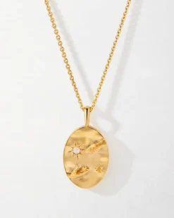 Edge of Ember Engravable | Hand in Hand Opal Pendant