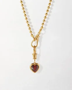 Edge of Ember Style | Birthstones And Zodiac | Heart Red Garnet Bracelet