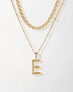 Edge of Ember Initial | Style | Initial Curb Necklace