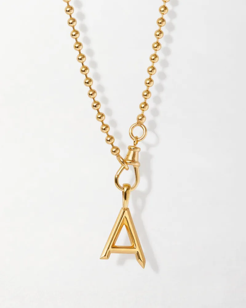 Edge of Ember Initial | Style | Initial Deco Birthstone Globe Necklace