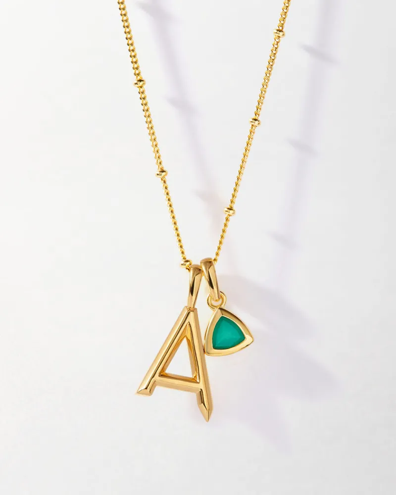 Edge of Ember Initial | Style | Initial Layering Necklace Set
