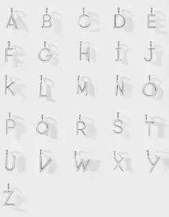 Edge of Ember Initial | Style | Initial Necklace - Silver