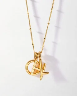 Edge of Ember Initials | Initial Pendant - Gold