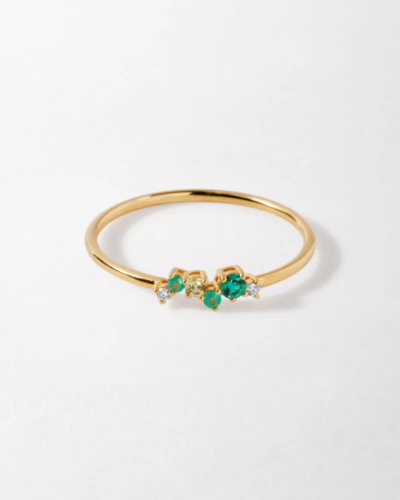 Edge of Ember All Rings | May Birthstone Jewellery | Intuition Emerald Ray Ring