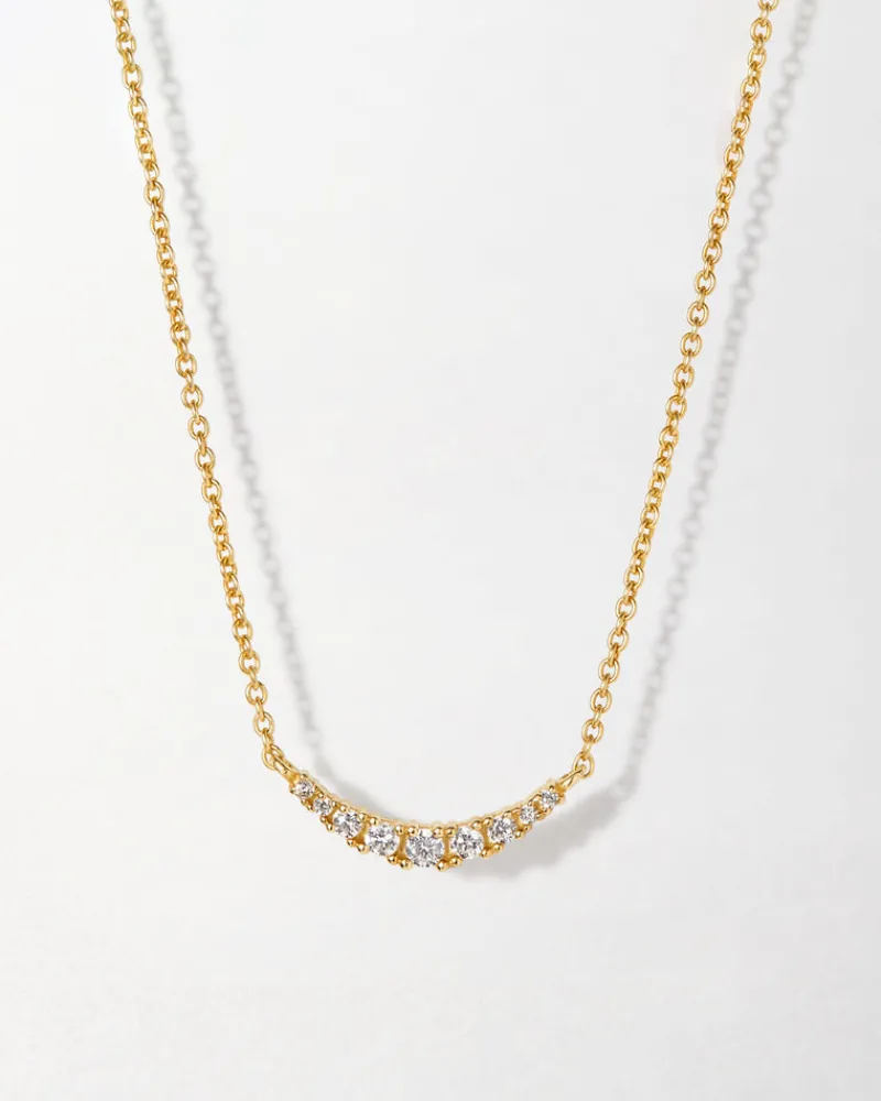 Edge of Ember Solid Gold & Diamonds | Style | Intuition Sapphire Ray Necklace