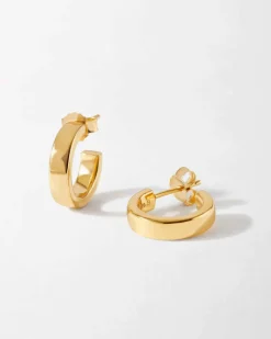 Edge of Ember Hoops | Style | Large Everyday Hoops - Gold