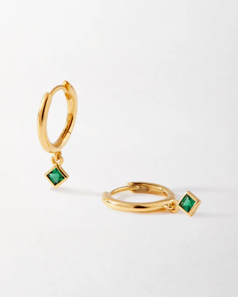 Edge of Ember Hoops | Style | Luxe Emerald Earrings Set
