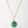 Edge of Ember Style | Malachite Oval Hoop Earrings