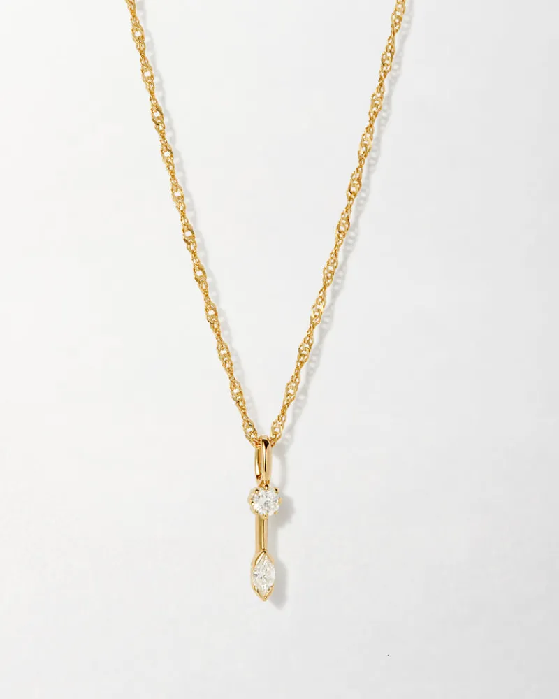 Edge of Ember Style | Marquise Solitaire Dainty Diamond Earring