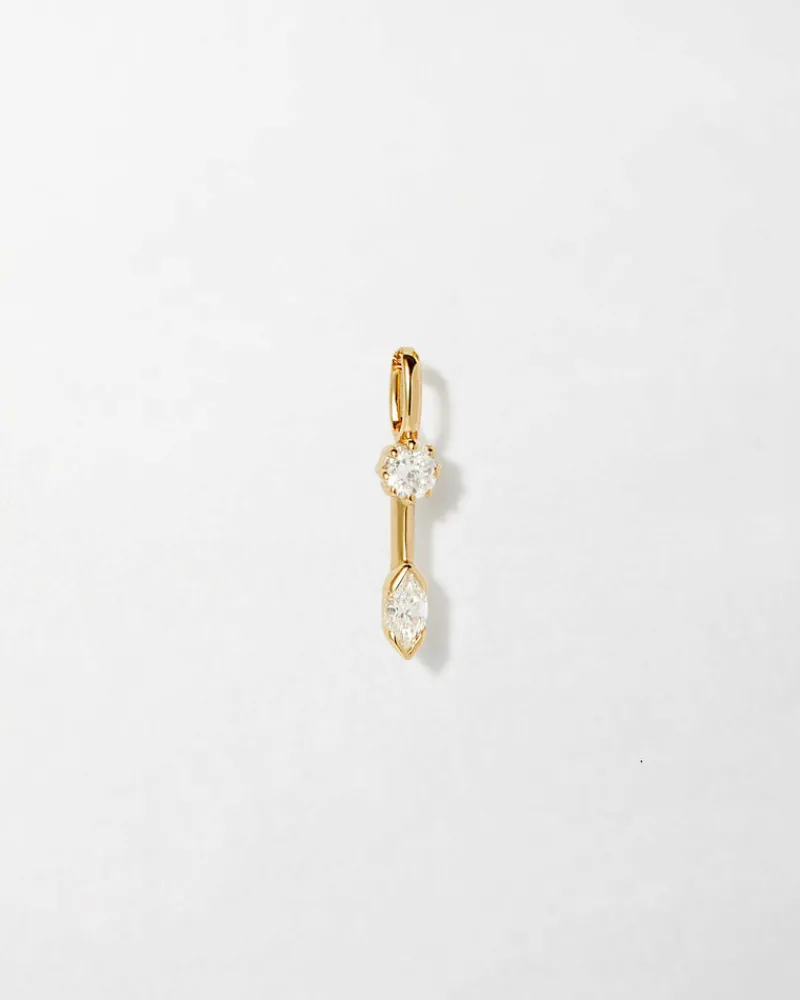 Edge of Ember Style | Marquise Solitaire Dainty Diamond Earring