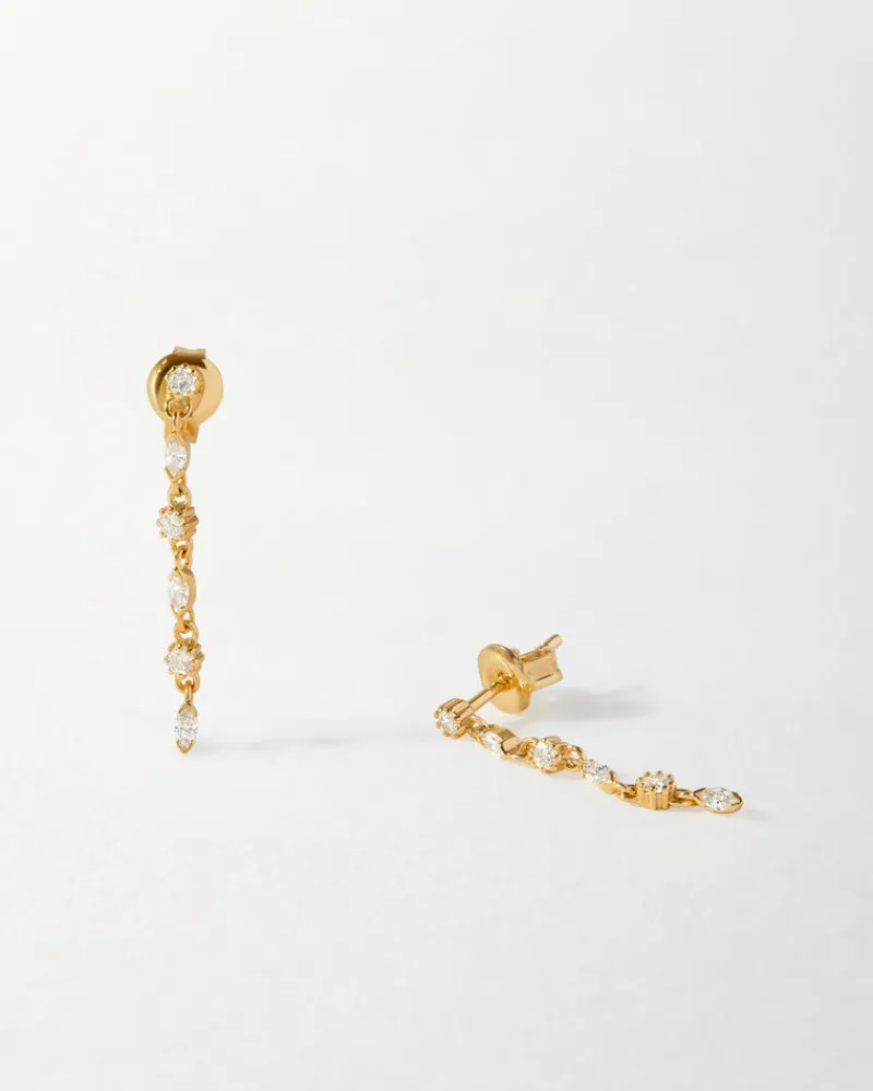 Edge of Ember Style | Marquise Solitaire Tennis Diamond Bracelet