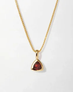 Edge of Ember Birthstones And Zodiac | Engravable | Mini Coin Deco Birthstone Necklace