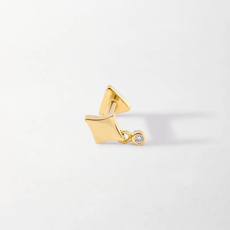 Edge of Ember Piercing | Studs | Moon Diamond Piercing Earring