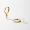 Edge of Ember Solid Gold & Diamonds | Style | Pearl Diamond Necklace