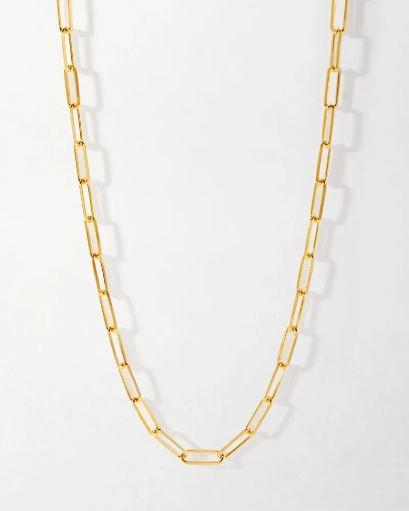 Edge of Ember Chain | Style | Rounded Box Chain Bracelet - Gold