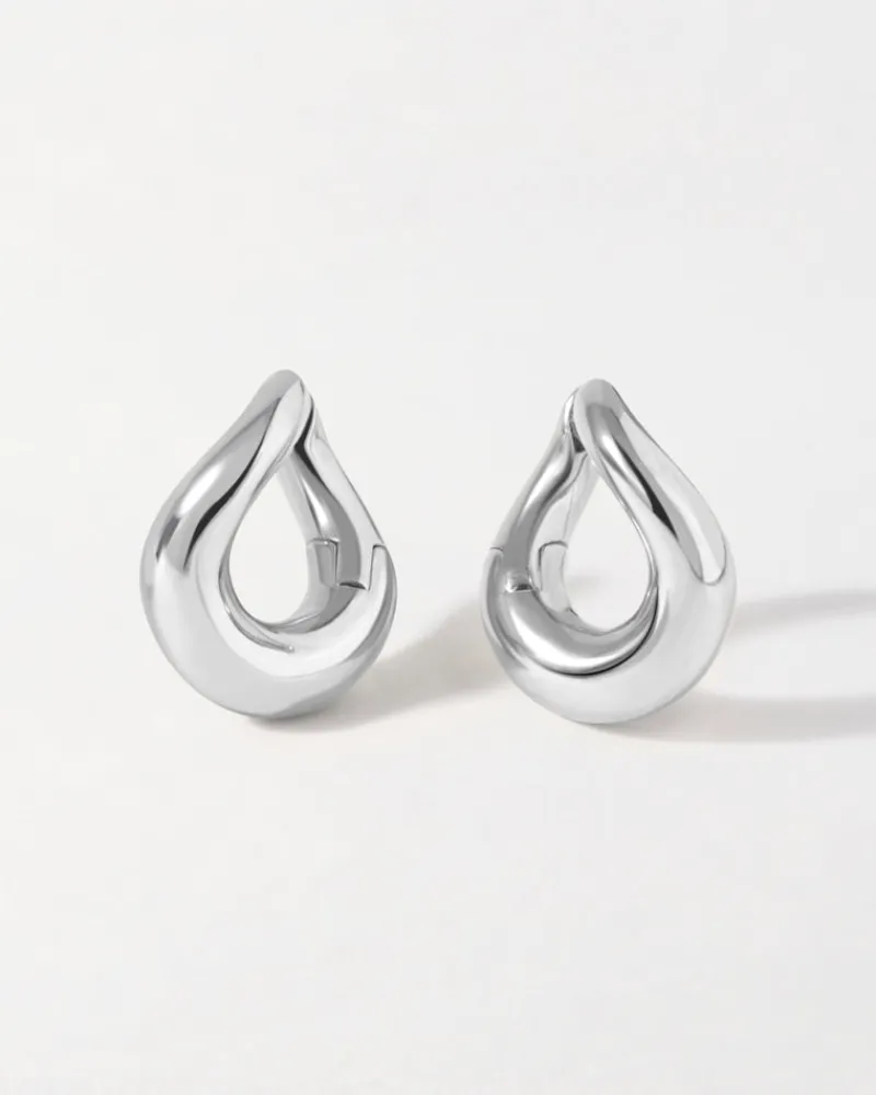 Edge of Ember Hoops | Style | Small Everyday Hoops - Silver