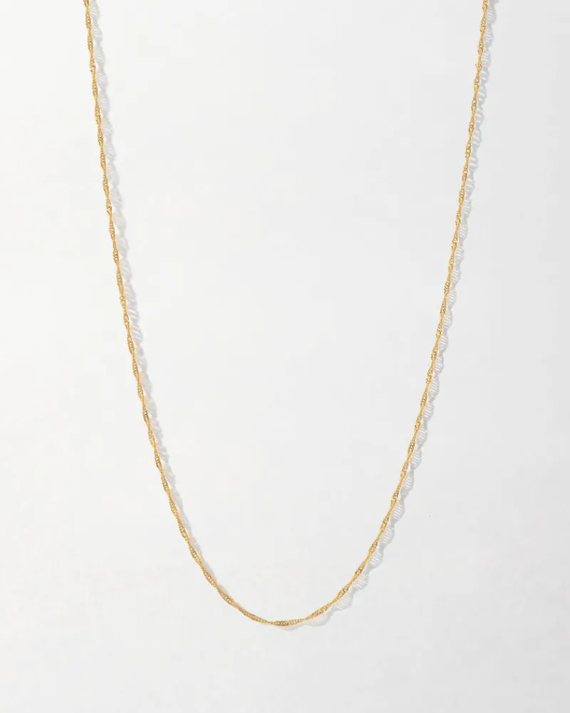 Edge of Ember Initial | Style | Solid Gold Initial Necklace