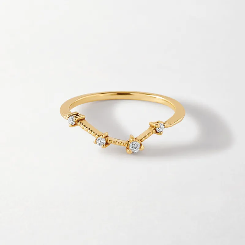Edge of Ember Dainty | All Rings | Solitaire Diamond Ring - Yellow Gold