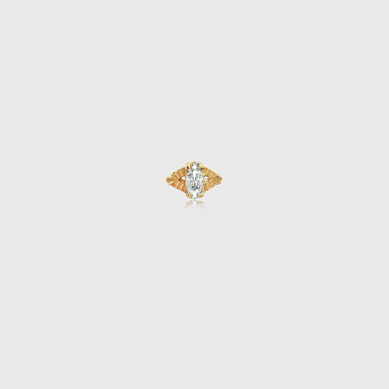 Edge of Ember Piercing | Studs | Sun Ray Diamond Piercing Earring