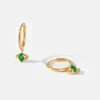 Edge of Ember Huggies | Hoops | Sun Ray Emerald Huggie Earring