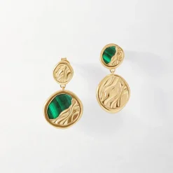 Edge of Ember Engravable | Engravable | Textured Coin Necklace - Gold
