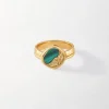 Edge of Ember Dainty | All Rings | Textured Emerald Stacker Ring