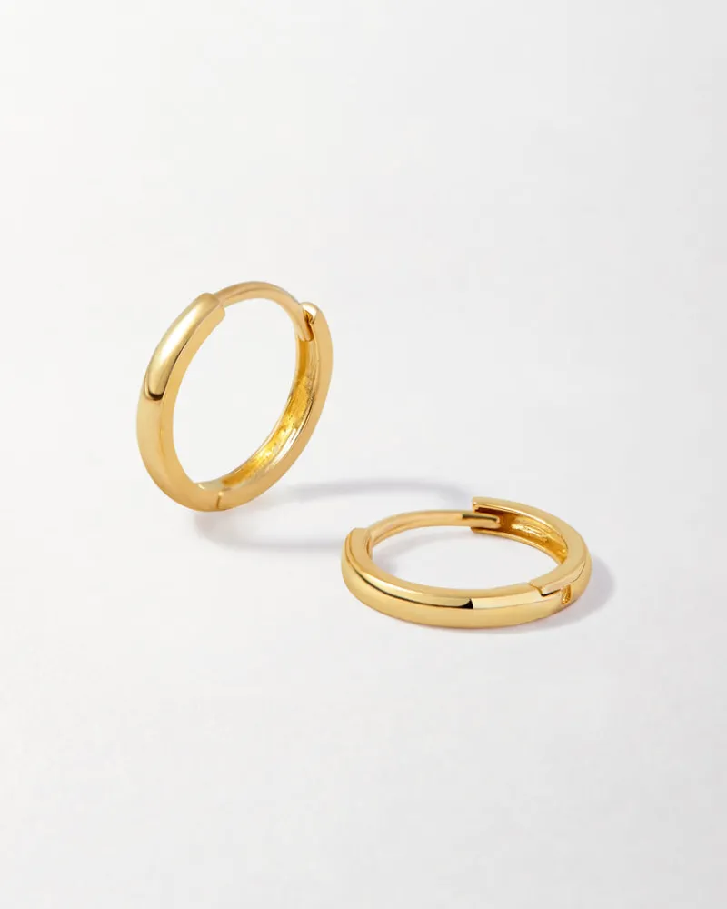 Edge of Ember Piercing | Studs | Trillion Diamond Stud Earrings - Yellow Gold